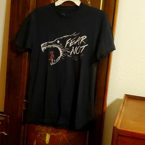 Fear Not Wolf Black Tshirt Size Small